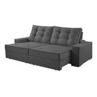 Sofá 3 Lugares 210cm Retrátil Reclinável Orion Cinza