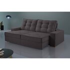 Sofá 3 Lugares 210cm Retrátil Reclinável Orion Marrom