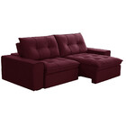 Sofá 3 Lugares 210cm Veludo Retrátil E Reclinável Marrocos Fe