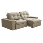 Sofá 3 Lugares 210cm Veludo Retrátil E Reclinável Marrocos Fe