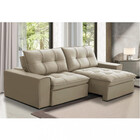 Sofá 3 Lugares 210cm Veludo Retrátil E Reclinável Marrocos Fe