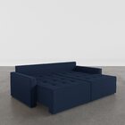 Sofá 3 Lugares 212 X 100 X 90 Cm Veludo Tomie Yescasa Azul Ma