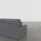 Sofá 3 Lugares 212 X 100 X 90 Cm Veludo Tomie Yescasa Chumbo