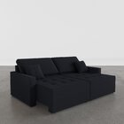 Sofá 3 Lugares 212 X 100 X 90 Cm Veludo Tomie Yescasa Preto