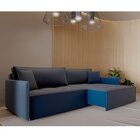 Sofá 3 Lugares 212cm Home Home Contemporâneo Azul Jeans
