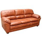 Sofá 3 Lugares 212cm Laura Couro Marrom Envelhecido G03 - Gra