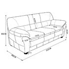 Sofá 3 Lugares 212cm Laura Couro Marrom Envelhecido G03 - Gra