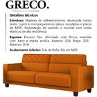 Sofa 3 Lugares 214 Cm Greco Veludo Moll