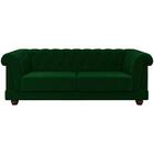 Sofa 3 Lugares 220 Cm Ponteio Veludo Moll