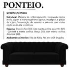 Sofa 3 Lugares 220 Cm Ponteio Veludo Moll