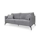 Sofá 3 Lugares 220cm Linho Lion  Cinza