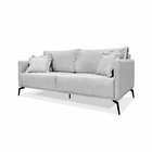 Sofá 3 Lugares 220cm Linho Lion  Grigio