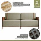 Sofá 3 Lugares 220cm Living M-09 Cobre/linho Bege