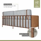 Sofá 3 Lugares 220cm Living M-09 Cobre/linho Cinza