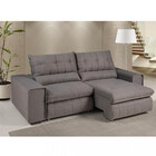 Sofá 3 Lugares 220cm Retrátil Linho Espanha Berflex Estofados