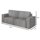 Sofá 3 Lugares 220cm Suede Cool Home Manuflex