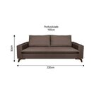 Sofá 3 Lugares 220cm Veludo Pés Imbuia Gregory Marrom/imbuia