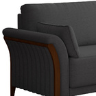 Sofá 3 Lugares 222cm Perry Linho Cinza - Sallar Home