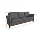 Sofá 3 Lugares 226cm Vinkel Casa De Pedra Estofados