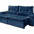 Sofá 3 Lugares 230 Cm Lineu Conforto E Qualidade Azul