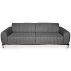 Sofá 3 Lugares 230 Cm Molino Base De Madeira Pés Preto Cinza