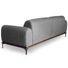 Sofá 3 Lugares 230 Cm Molino Base De Madeira Pés Preto Cinza