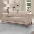 Sofá 3 Lugares 230cm Linho Brest  Areia