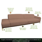 Sofá 3 Lugares 230cm Molino Terminal Direito Poliéster Pêsseg