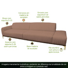 Sofá 3 Lugares 230cm Molino Terminal Esquerdo Poliéster Pêsse