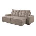 Sofá 3 Lugares 230cm Retrátil Reclinável Orion Bege