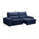 Sofá 3 Lugares 230cm Veludo Retrátil Reclinável Bariloche Fer