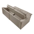 Sofá 3 Lugares 234cm Retrátil E Reclinável Amy Veludo Bege