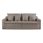 Sofá 3 Lugares 234cm Retrátil E Reclinável Amy Veludo Bege Na