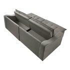 Sofá 3 Lugares 234cm Retrátil E Reclinável Amy Veludo Cinza