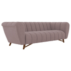 Sofá 3 Lugares 238cm Huskyer Veludo Rosê - Sallar Home