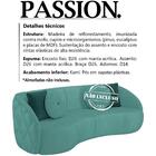 Sofa 3 Lugares 240 Cm Passion Veludo Moll