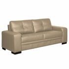 Sofá 3 Lugares 240cm Milano Couro Bege 66 G58 - Gran Belo
