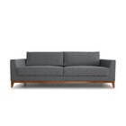 Sofá 3 Lugares 240cm Movie Estilo Moderno Linho Pés Em Madeir