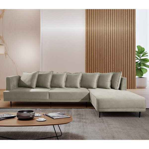 Sofá 3 Lugares 255cm Molas Ensacadas D-33 Veludo Laurem Parop