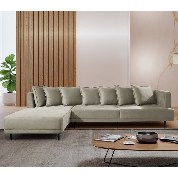 Sofá 3 Lugares 255cm Molas Ensacadas D-33 Veludo Laurem Parop