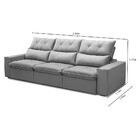 Sofá 3 Lugares 290cm Veludo Noruega Ferguile