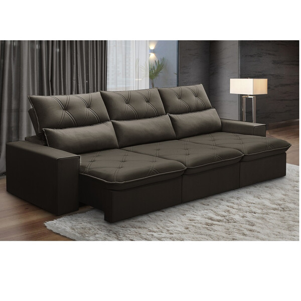 Sofá 3 Lugares 290cm Veludo Noruega Ferguile