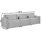 Sofá 3 Lugares 298cm Linho Lutz Yescasa Creme