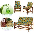 Sofá 3 Lugares 2 Cadeiras De Bambu Cancun G10 Para Area Edicu