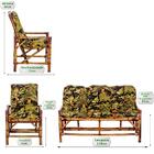 Sofá 3 Lugares 2 Cadeiras De Bambu Cancun G20 Para Area Edicu