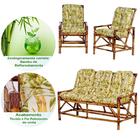 Sofá 3 Lugares 2 Cadeiras De Bambu Cancun G30 Para Area Edicu