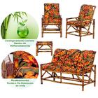 Sofá 3 Lugares 2 Cadeiras E Mesinha De Bambu Cancun G31 Para