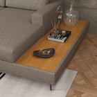 Sofá 3 Lugares 3,22m Com Chaise Direito E Mesa Apoio Lateral