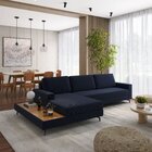 Sofá 3 Lugares 3,22m Com Chaise Esquerdo E Mesa Apoio Lateral