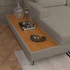 Sofá 3 Lugares 3,22m Com Chaise Esquerdo E Mesa Apoio Lateral